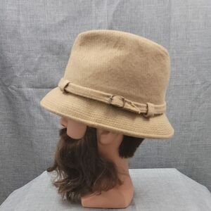 VTG 1950s Resistol Size 8 Fedora Trilby - Byer-Rolnick - Tan Self-Conforming